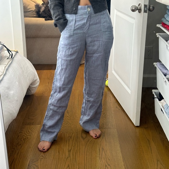 Maryam Nassir Zadeh x J.Crew dual-tone linen trousers - Picture 2 of 8